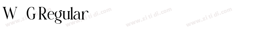 W1G Regular字体转换